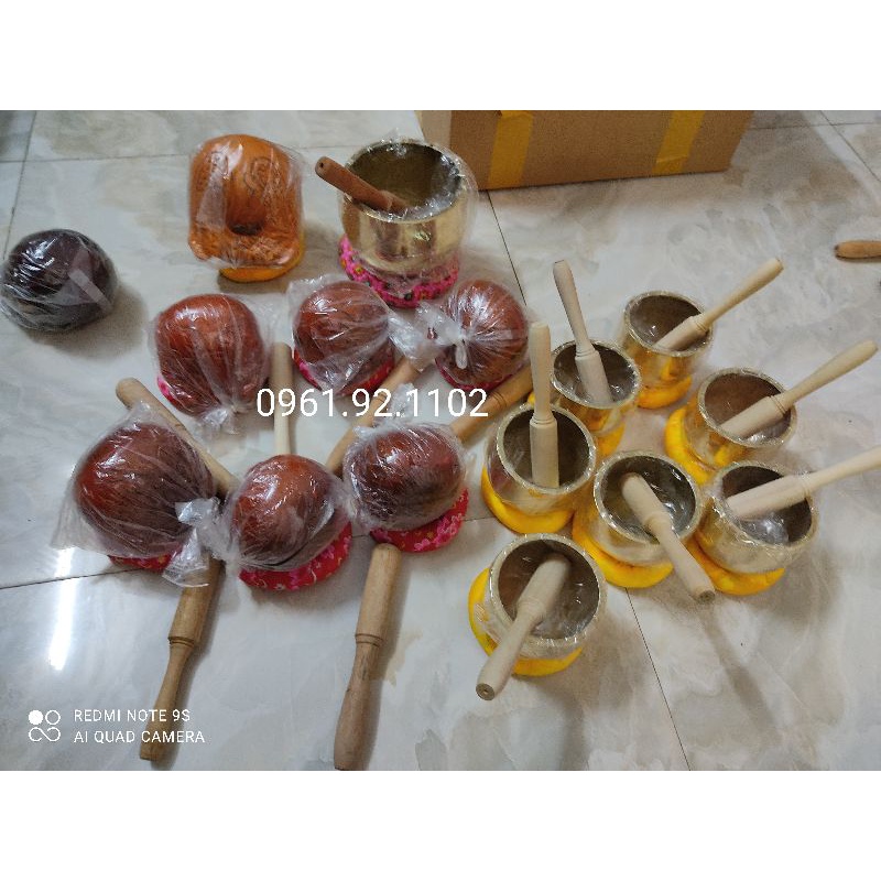 Chuông mõ đồng việt nam từ 9cm 11cm 13.5cm thờ cúng