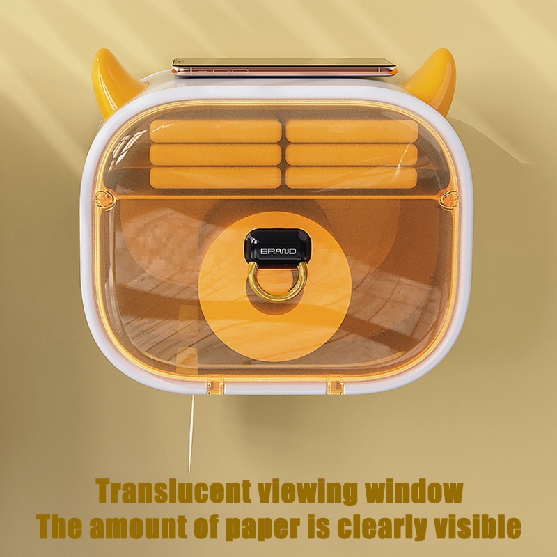 QQ Hộp Đựng Khăn Giấy Vệ Sinh Trong Suốt Hình Quỷ Độc Đáo