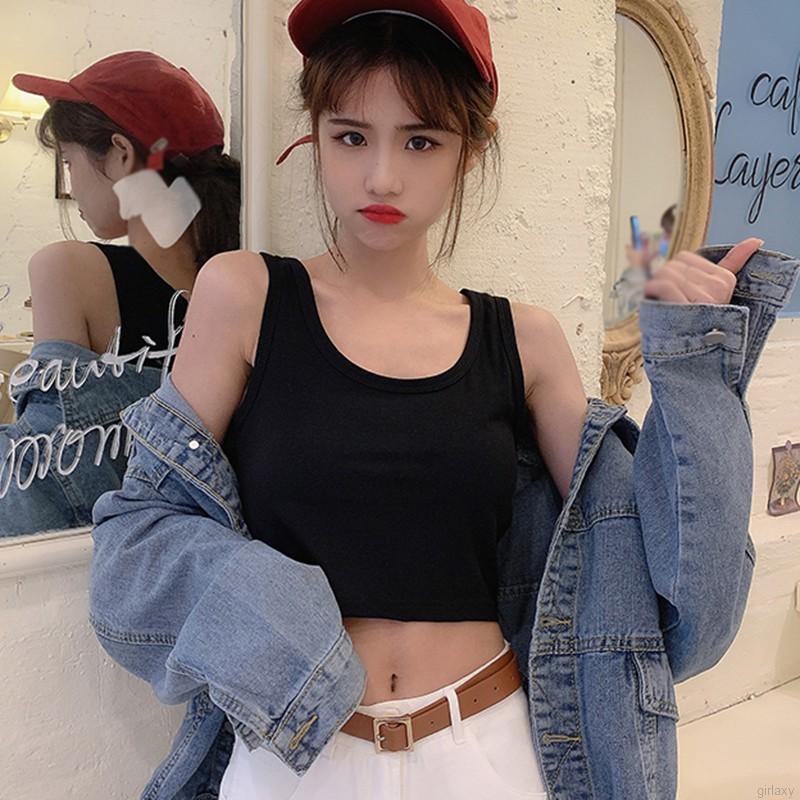 Áo Hai Dây Cổ Chữ U Phong Cách Hàn Quốc Cho Nữ