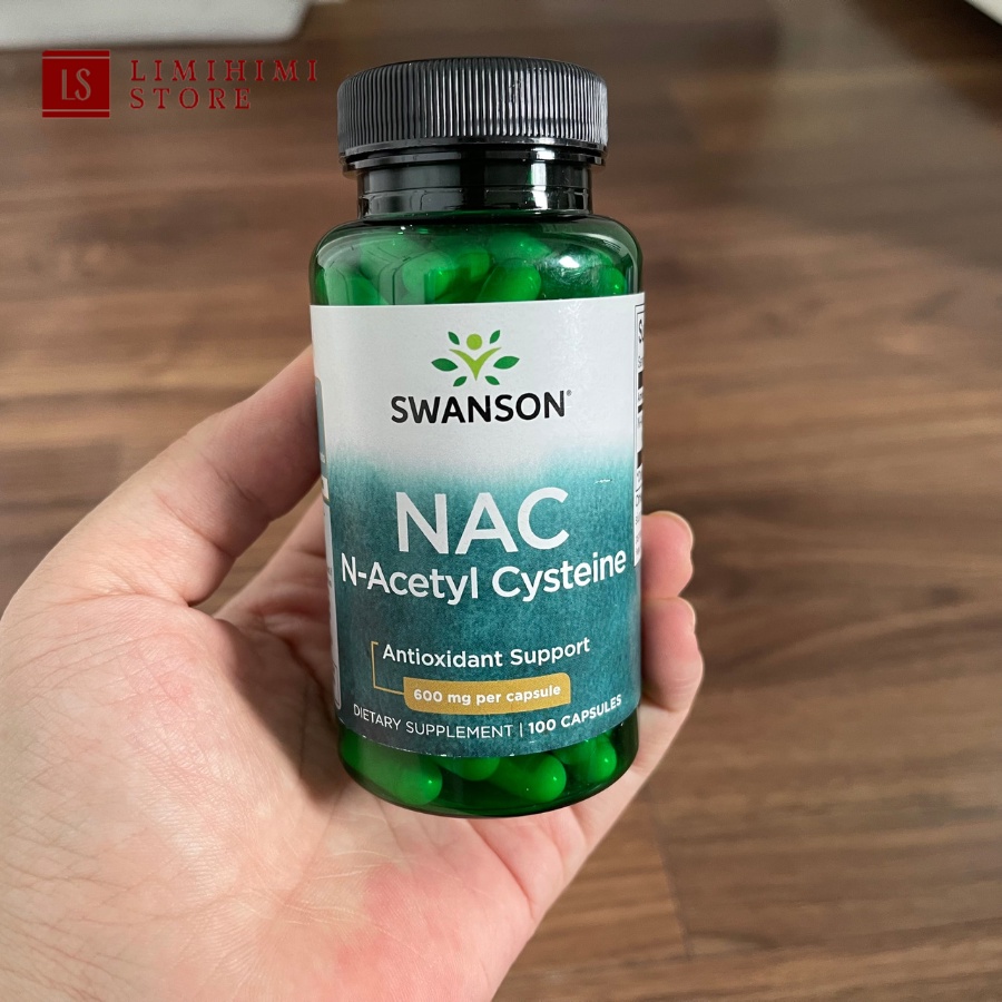 VIÊN UỐNG GIẢI ĐỘC GAN SWANSON NAC N-Acetyl Cysteine 600MG 100 VIÊN