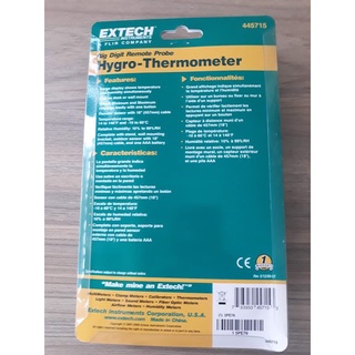 MÁY ĐO ĐỘ ẨM VÀ NHIỆT ĐỘ EXTECH 445715