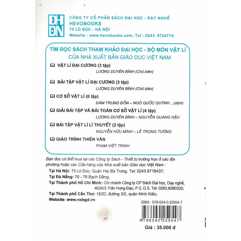 Sách - Bài Tập Vật Lí Đại Cương Tập 2: Điện - Dao Động - Sóng