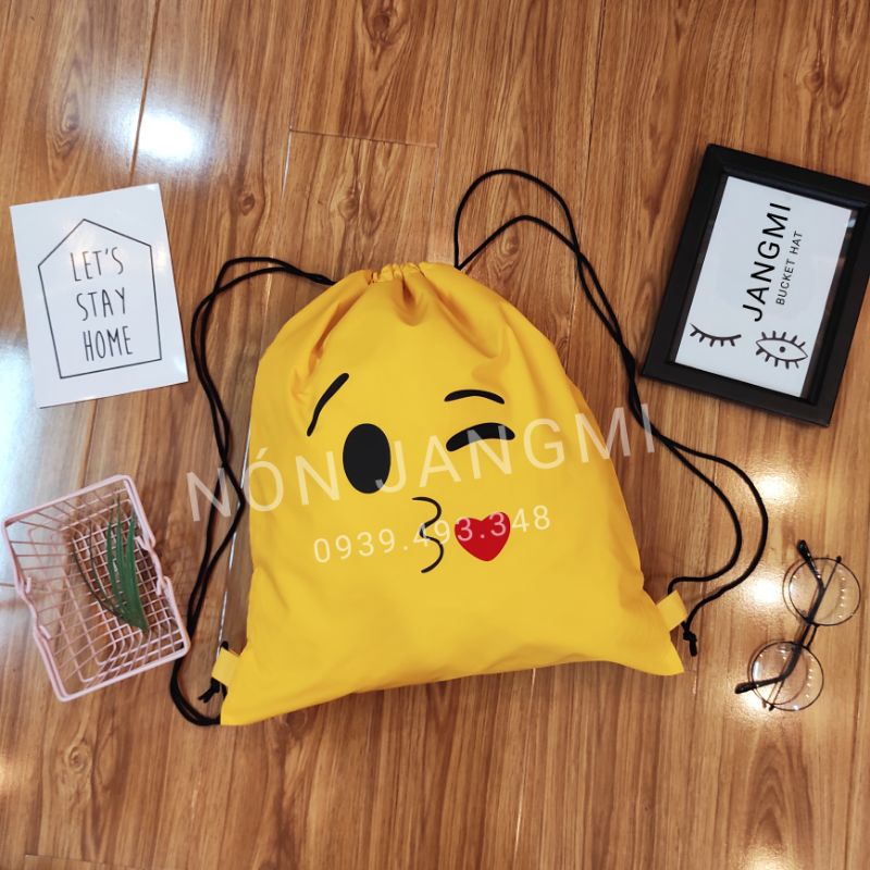 Túi Dây Rút Vải Canvas In Hình, Balo Dây Rút Vải Dù
