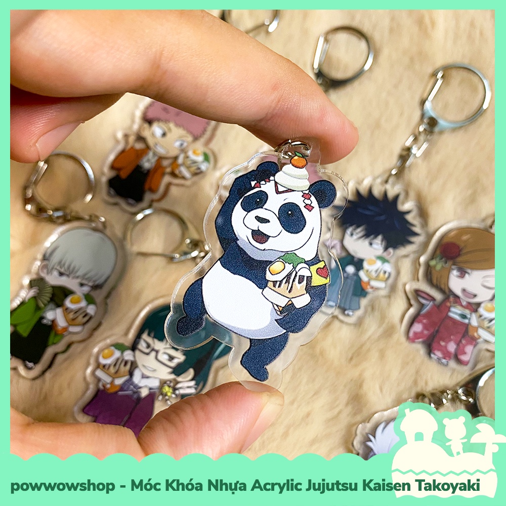 [Sẵn VN - Hỏa Tốc] Móc Khóa Nhựa Acrylic Trong Suốt Jujutsu Kaisen Takoyaki Festival