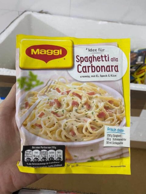 Hàng nội địa Đức - Sét 3 gói Gia vị làm nước sốt mỳ Ý Spaghetti hiệu Maggi, knorr