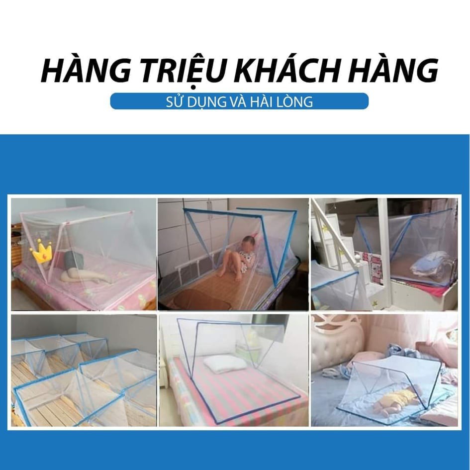 Màn chụp tự bung gấp gọn kiểu xếp tiện dụng -  Mùng chụp tự bung người lớn thông minh Kiều Phi BH 18th