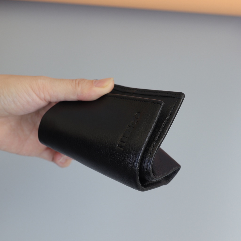 Ví Nam, Bóp Nam Da Bò cao cấp HT. NEO dáng ngang trơn da bò mềm mại 3149