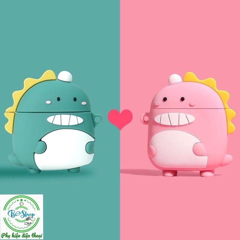 💥 Tặng kèm móc treo 💥 Case Airpod 1 2 Pro i11 i12..  Vỏ bao bọc Khủng Long đựng tai nghe nghe không dây airpods Stich