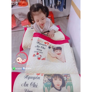 Bộ chăn gối in hình cho bé siêu dễ thương