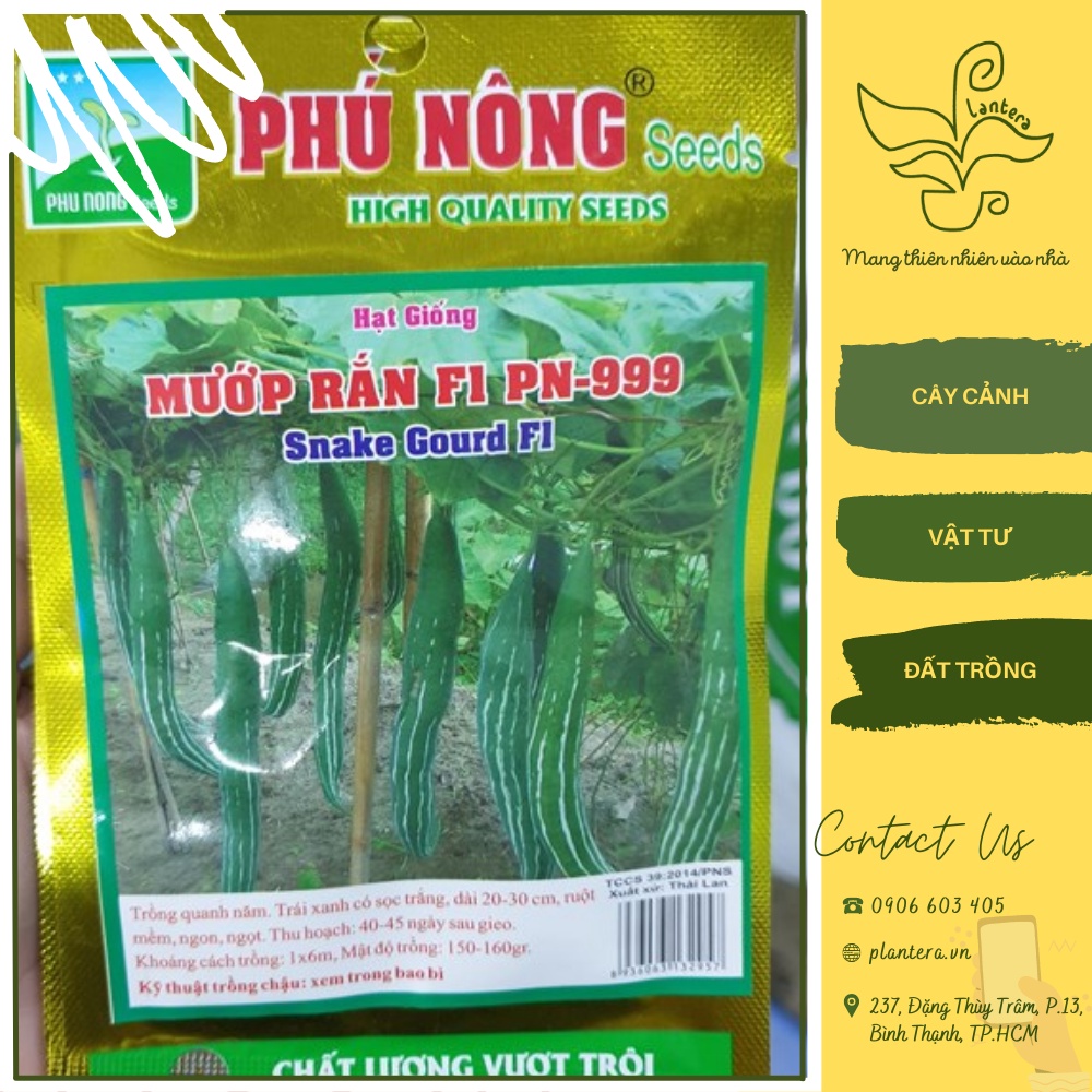 Hạt giống Phú Nông - Mướp rắn Gói 2g - Hạt Giống - Rau Ăn Quả