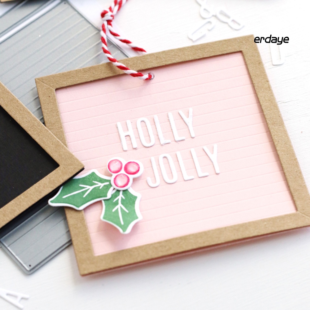 Khuôn cắt giấy làm từ kim loại hình bảng chữ cái trang trí Scrapbook