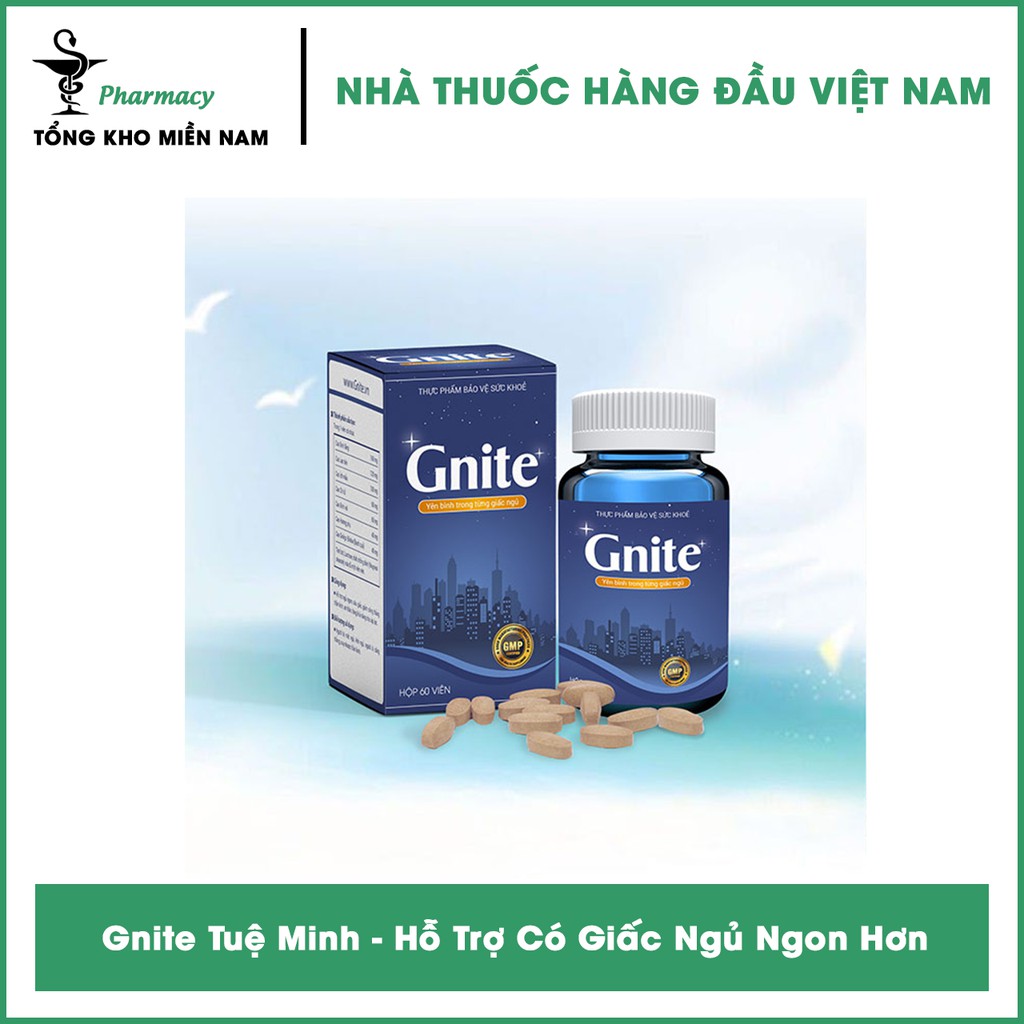 Gnite Tuệ Minh - Hỗ Trợ Có Giấc Ngủ Ngon Hơn Hộp 60 Viên