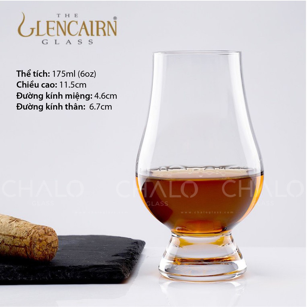 [SẴN HÀNG] Ly pha lê Whiskey Glencairn 175ml (Hộp 1 ly) - GLE