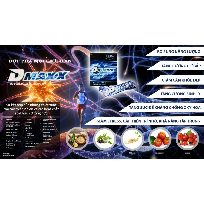 Dmaxx - Thức uống năng lượng - Bứt phá mọi giới hạn.