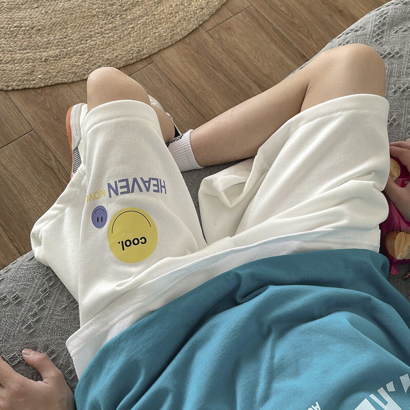 Quần Short Hè Ngắn HEVEN Mặt Cười Siêu KUTE , Cotton Mịn Siêu thấm Hút Thoải Mái Hoạt Động Mã SP MC003