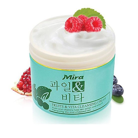 [Hàng công ty] Kem Massage Tẩy Trang Xanh Mira Fruit &amp; Vita Cleansing Cream 300ml.