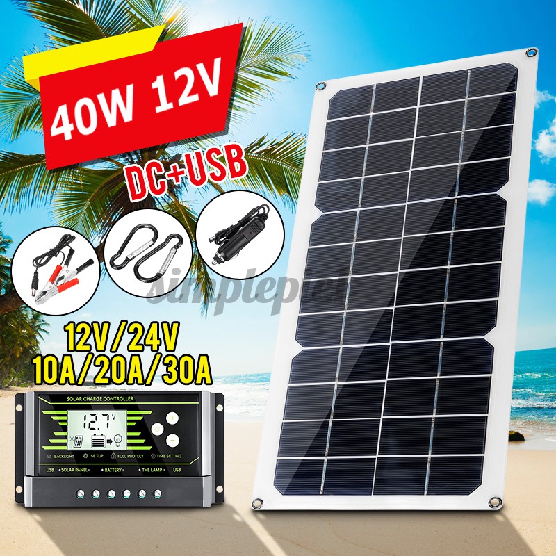 Tấm Pin Năng Lượng Mặt Trời Di Động 25w 12v / 5v Cho Điện Thoại / Máy Tính Bảng / Pc