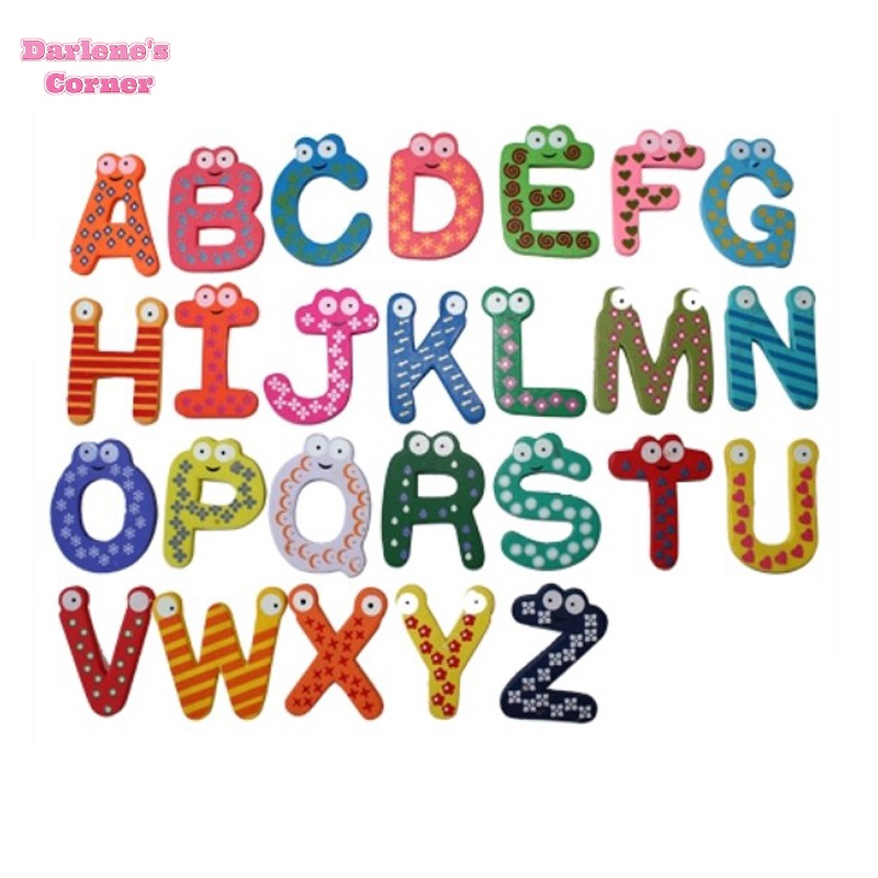 Bộ alphabet 26 chữ cái tiếng Anh bằng gỗ, có gắn nam châm