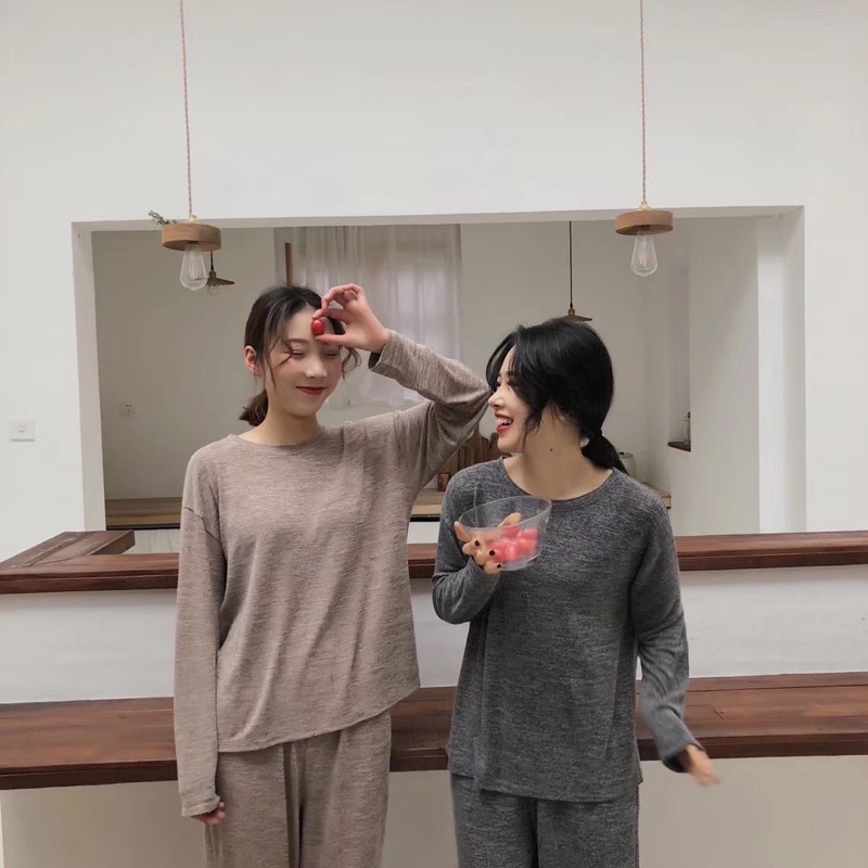 Bộ Mặc Nhà Thun Muối Tiêu Co Giãn Tốt (kèm video và ảnh thật ) | BigBuy360 - bigbuy360.vn