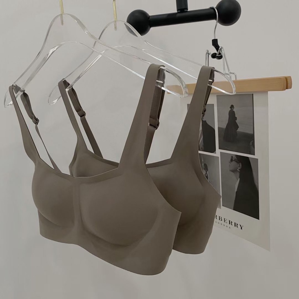 [Spot] Áo Ngực Cao Su Không Gọng Thoải Mái Khi Ngủ Phong Cách Pháp Cho Nữ