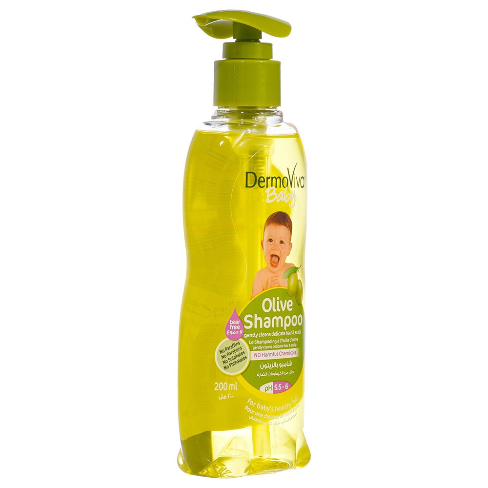 Dầu gội thiên nhiên olive - Dermoviva baby olive shampoo 200ml