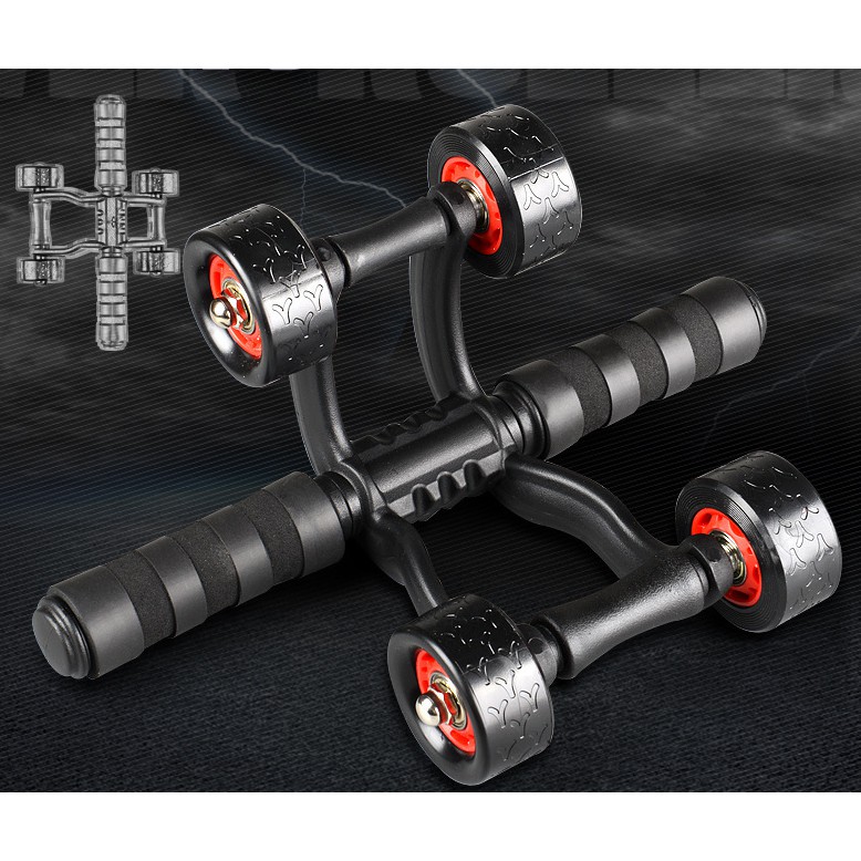 Con Lăn tập bụng ,tập gym , cho body săn chắc ( kèm thảm )