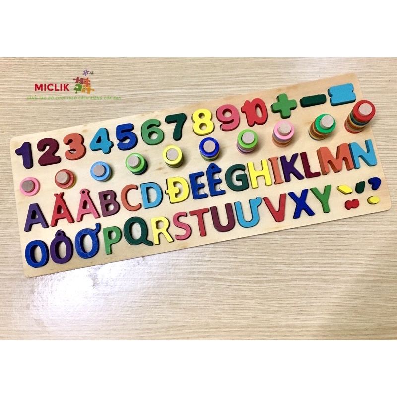 Bảng Học Chữ Cái Tiếng Việt Chữ Số Và Cột Tính Benrikids - Đồ Chơi Montessori Cho Bé Thông Minh