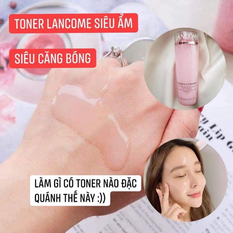 Nước hoa hồng Lancome Tonique Comfort 50ml / 125ml cân bằng, dưỡng ẩm không gây bết dính