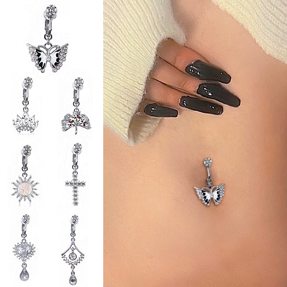 Khuyên RốN HìNh BướM ĐíNh Đá ThờI Trang