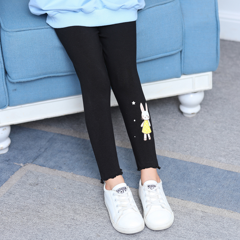 Quần legging cotton in họa tiết công chúa thỏ dễ thương cho bé gái từ 2-15 tuổi