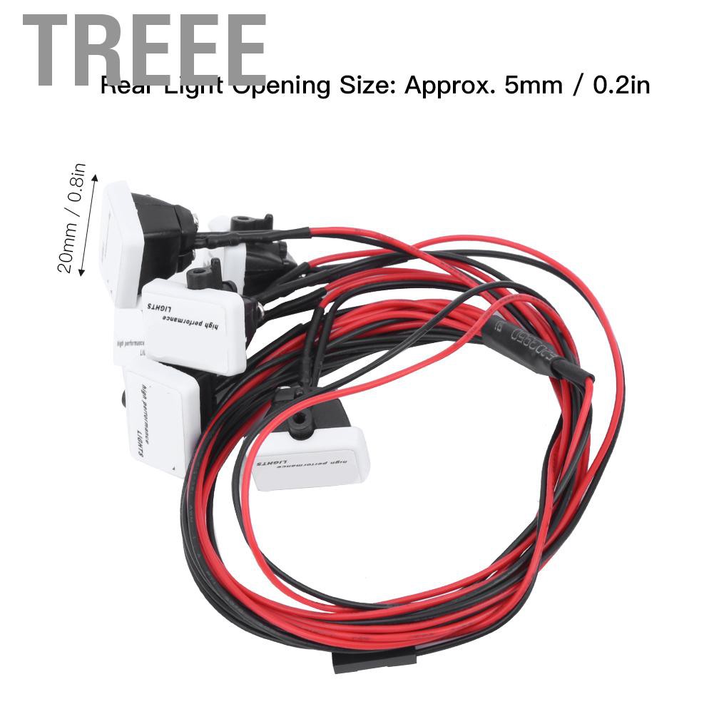 Bộ 6 Đèn Led Ánh Sáng Trắng Cho Mô Hình Xe Traxxas Trx4 D90 110 1 / 10 Rc