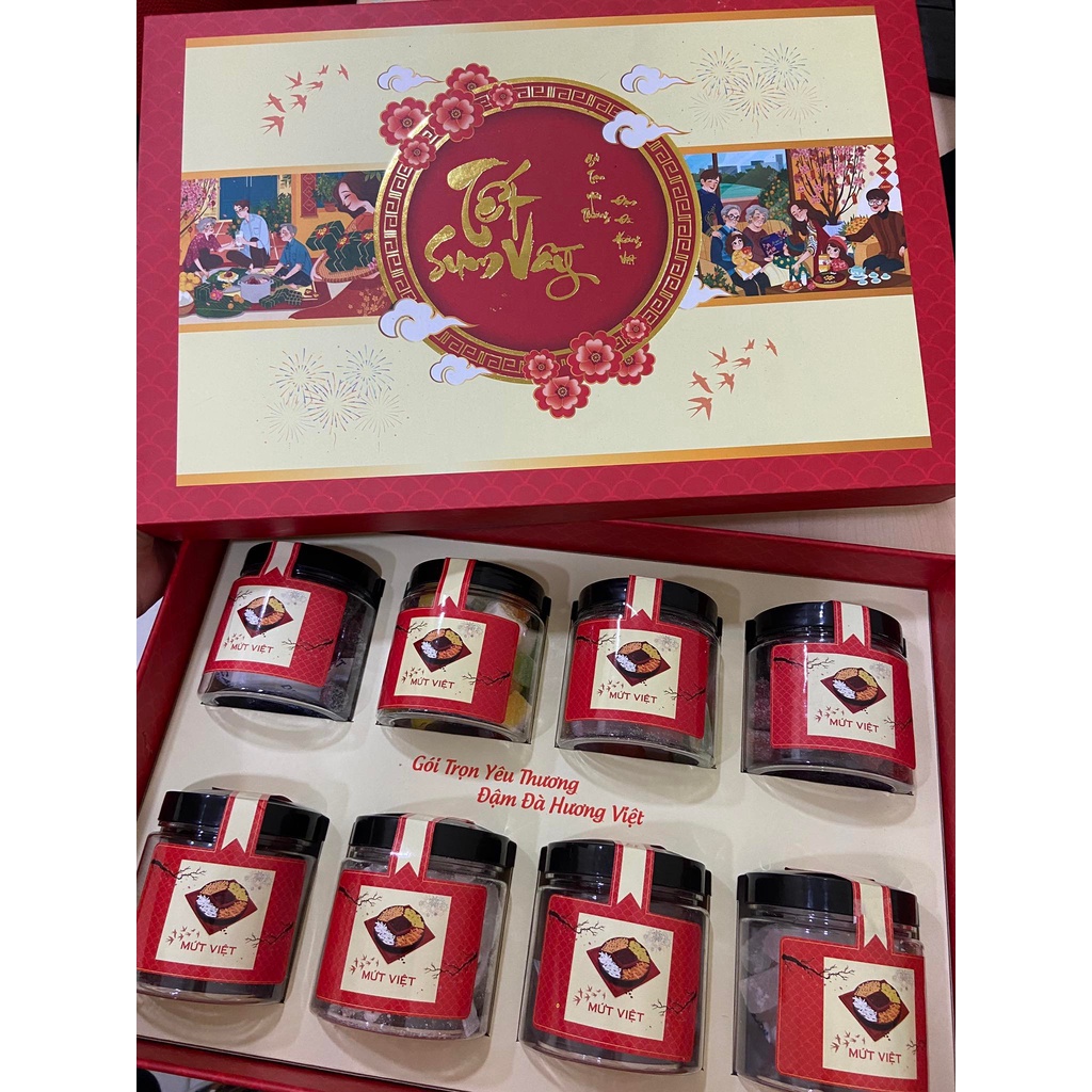 COMBO 8 loại mứt cao cấp dùng làm quà biếu 2022 kèm túi quà - Tết sum vầy | BigBuy360 - bigbuy360.vn