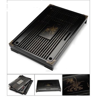 Khay gỗ ấm chén nẹp 4 góc (3 màu)