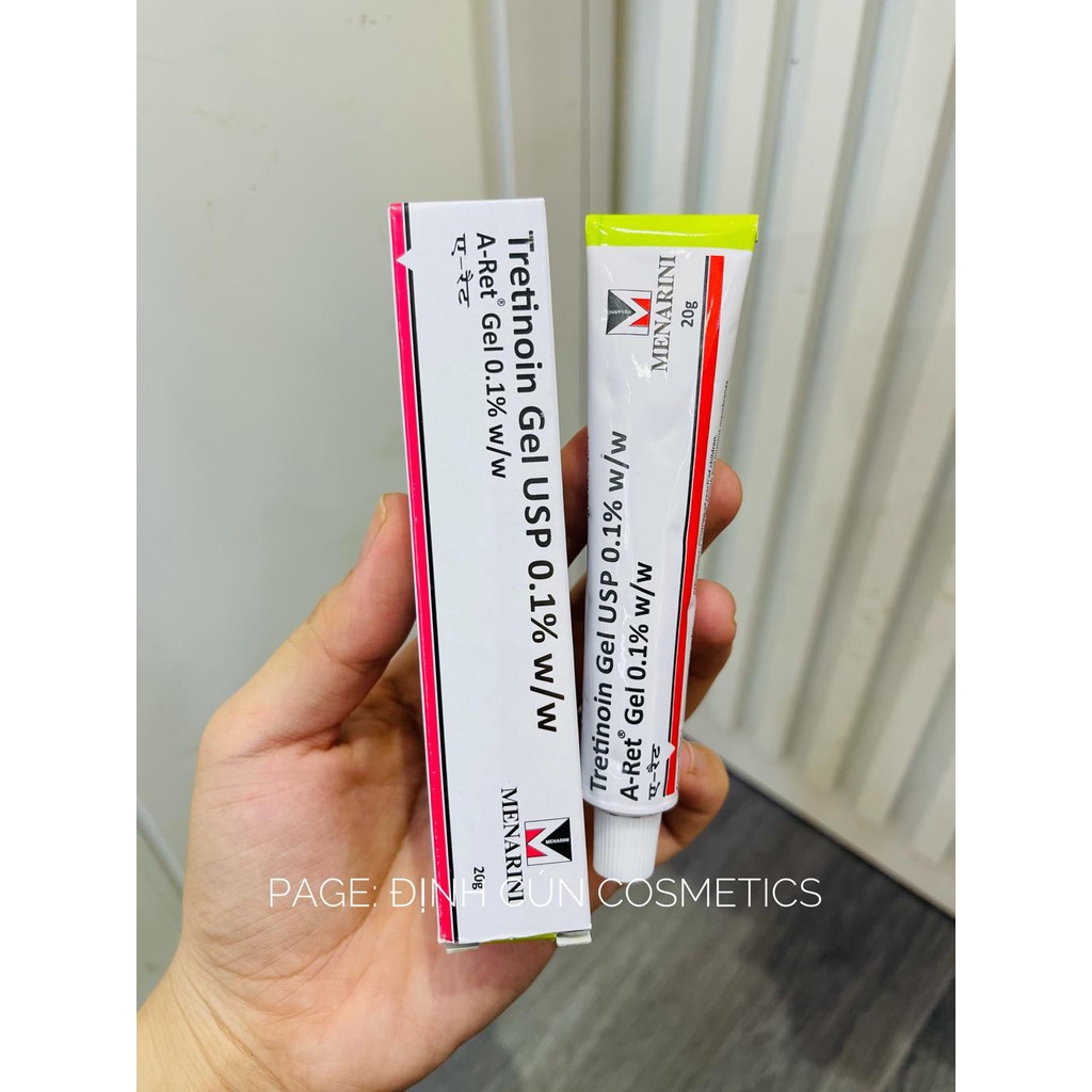 Tretinoin Aret Usp 20g 0,025% 0,05% 0,1% A-Ret gel hỗ trợ mụn chống lão hoá