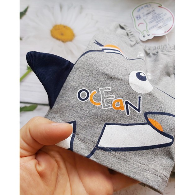 (6->18 tháng) Quần đùi Baby Shark chuẩn hãng Dokma, 100% cotton Mỹ cao cấp (DQ757)