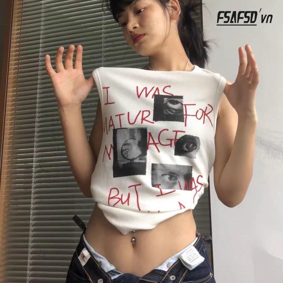 Áo Hai Dây Họa Tiết Kẻ Sọc Phong Cách Retro Thời Trang Mùa Hè Cho Nữ