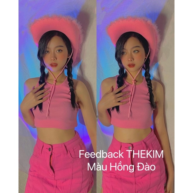 Áo ba lỗ trơn croptop thun tăm The Kim, áo croptop 3 lỗ sát nách cho nữ A121