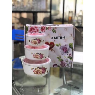 Bộ 3 bát sứ hút chân không