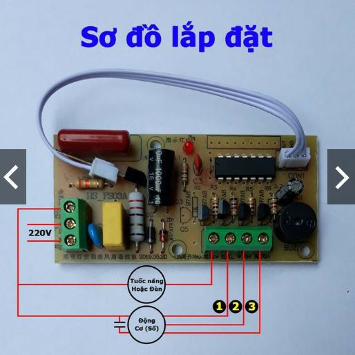 Bộ vỉ mạch quạt điều khiển từ xa Bản Tiếng Việt