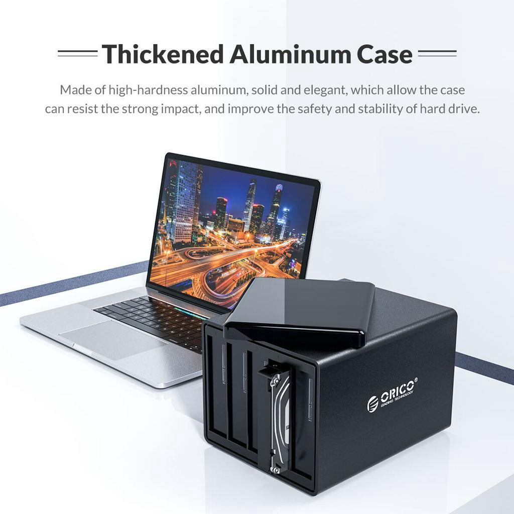 Hộp Đựng Ổ Cứng Ngoài ORICO 3.5 inch 2 / 4 / 5 Bay Type C HDD 5Gbps HDD Hỗ Trợ 80TB (NS500RU3)
