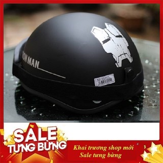 (Kèm Kính) Mũ Bảo Hiểm Nửa ĐầuTeem Iron Man ( Người Sắt)