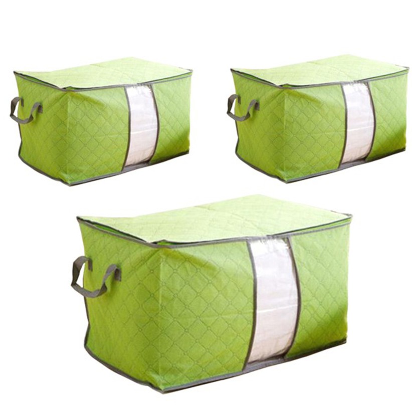 Combo 3 túi đựng chăn màn dáng ngang tiện dụng giao màu ngẫu nhiên