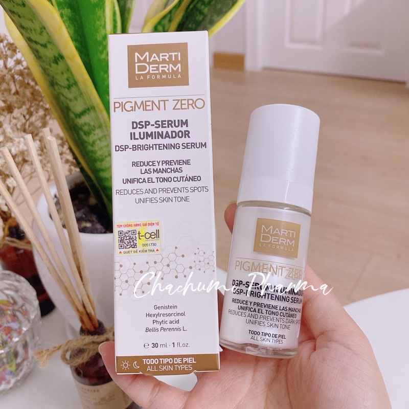 Tinh chất làm sáng da, mờ thâm martiderm pigment zero dsp serum illuminator