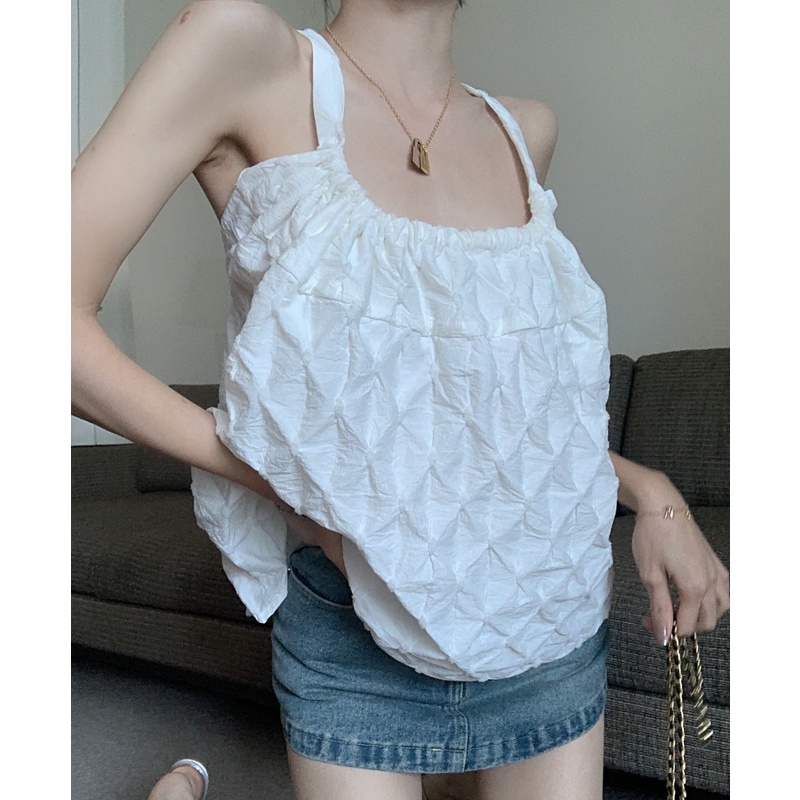 Áo Hai Dây Dáng Rộng Thời Trang Mùa Hè Quyến Rũ Cho Nữ