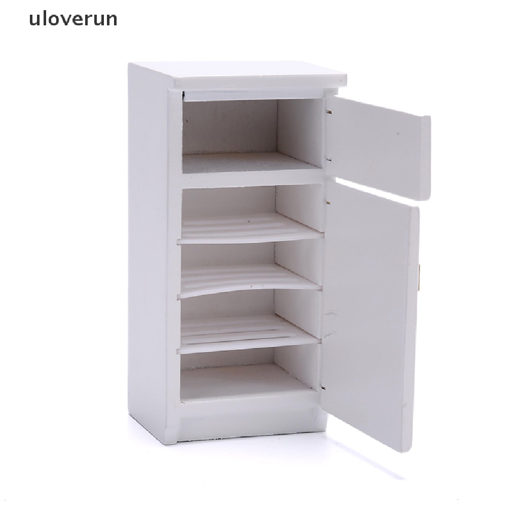 Mô Hình Tủ Lạnh Mini Bằng Gỗ Dùng Trang Trí Nhà Búp Bê