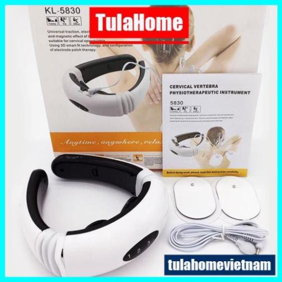 Máy Neck Massage TulaHome KL 5830 trị liệu đau cổ vai gáy có 6 cấp độ rung