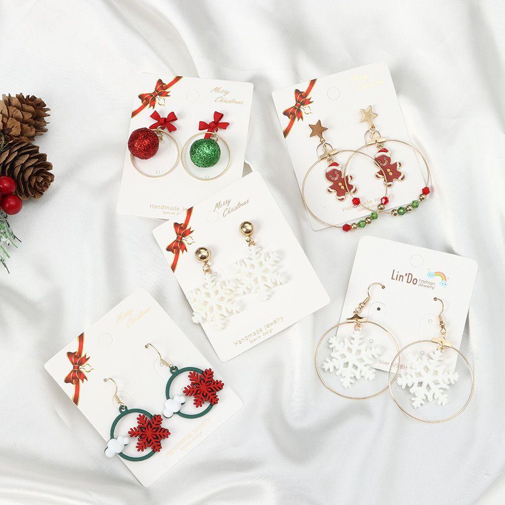 Khuyên Tai Dáng Dài Hình Bông Tuyết / Ông Già Noel / Chuông Giáng Sinh