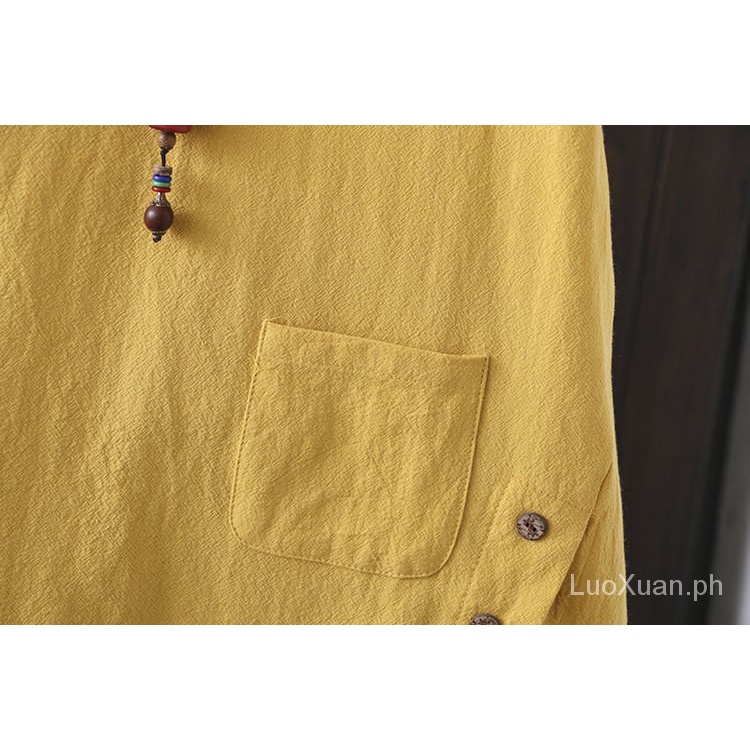 Áo Thun Cotton Lanh Mỏng Tay Ngắn Dáng Rộng Thời Trang Cho Nữ