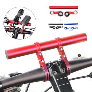 Bicycle handlebar extender flashlight bracket