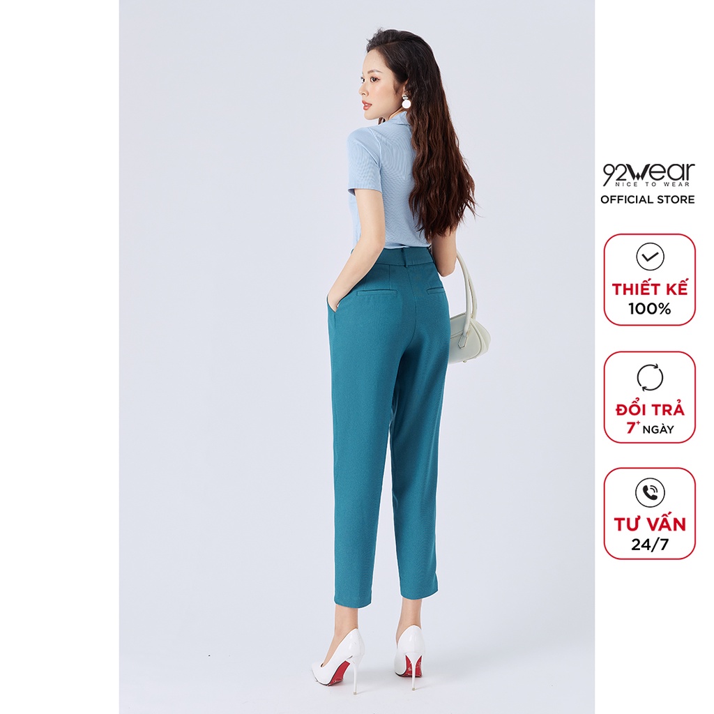 Quần tây baggy nữ cạp rời 92WEAR thiết kế phong cách công sở thanh lịch tôn dáng QAA1929